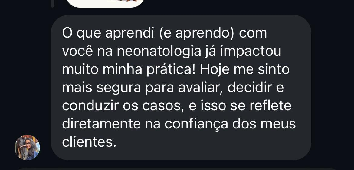 Relato real de aluna do Neonato na Prática 3
